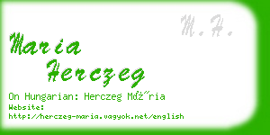 maria herczeg business card